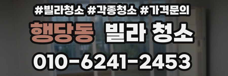 행당동 빌라 청소