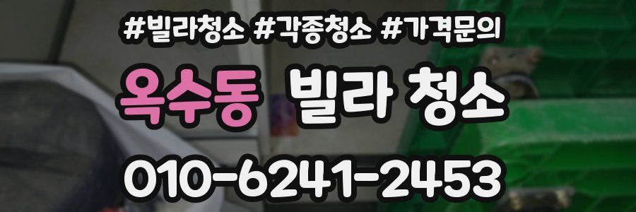 옥수동 빌라 청소