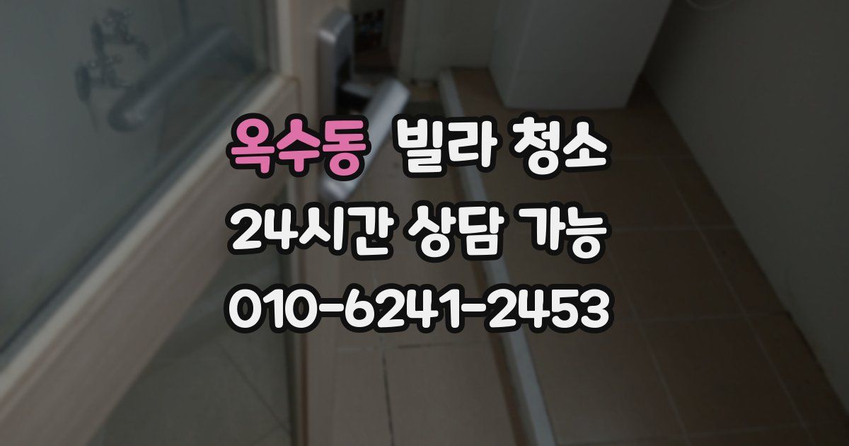 옥수동 빌라 청소