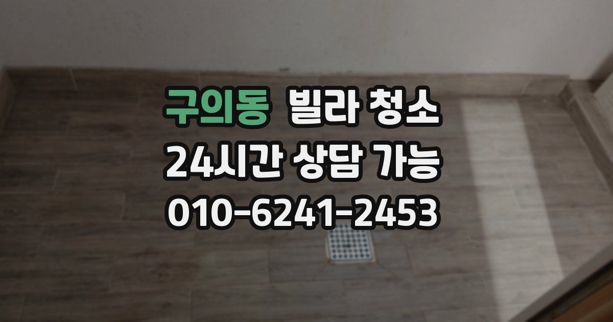 구의동 빌라 청소
