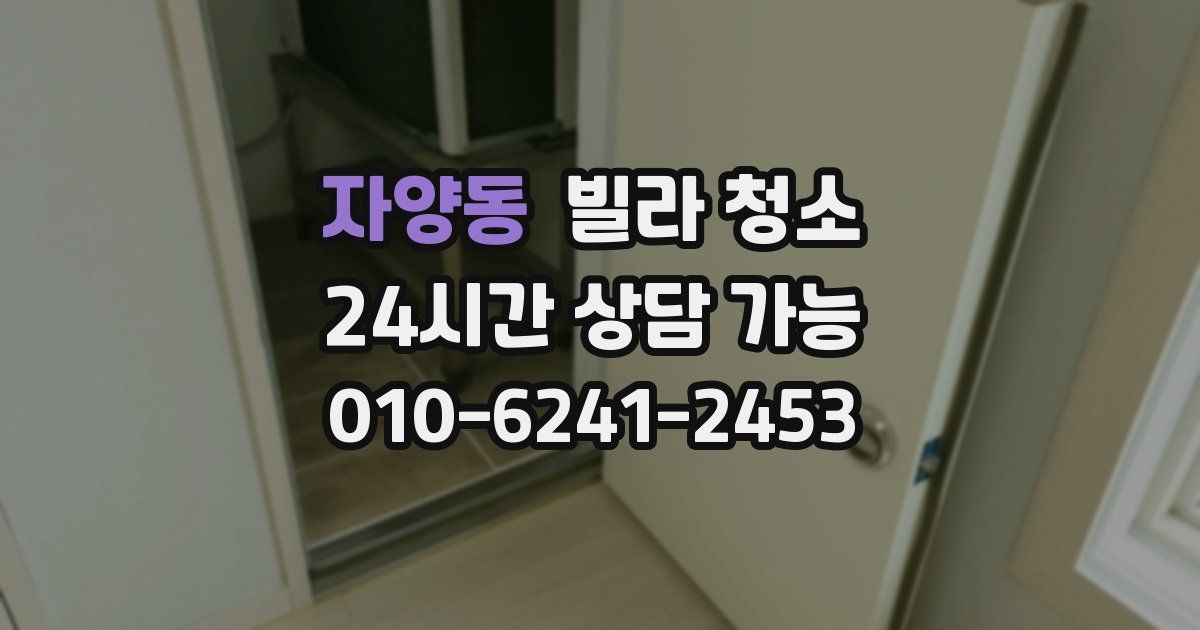 자양동 빌라 청소