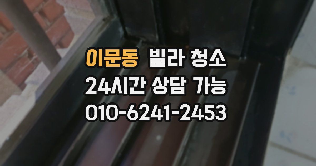 이문동 빌라 청소