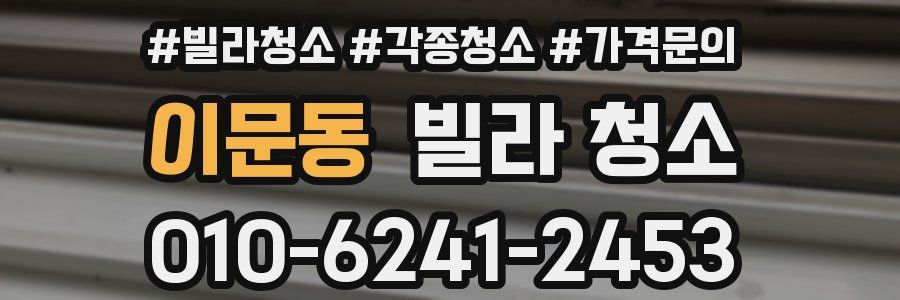 이문동 빌라 청소