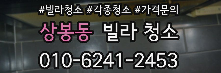 상봉동 빌라 청소