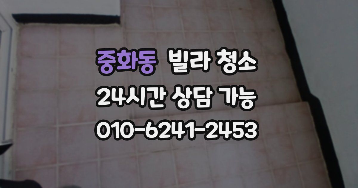 중화동 빌라 청소