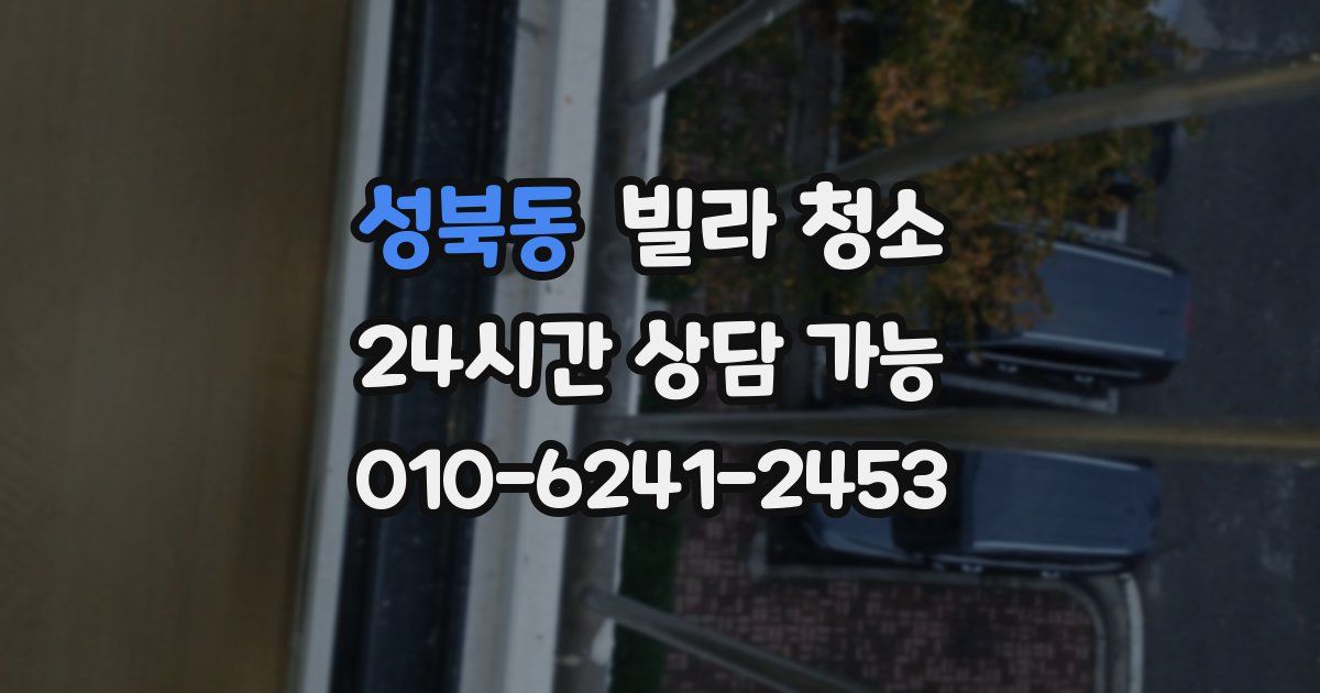 성북동 빌라 청소