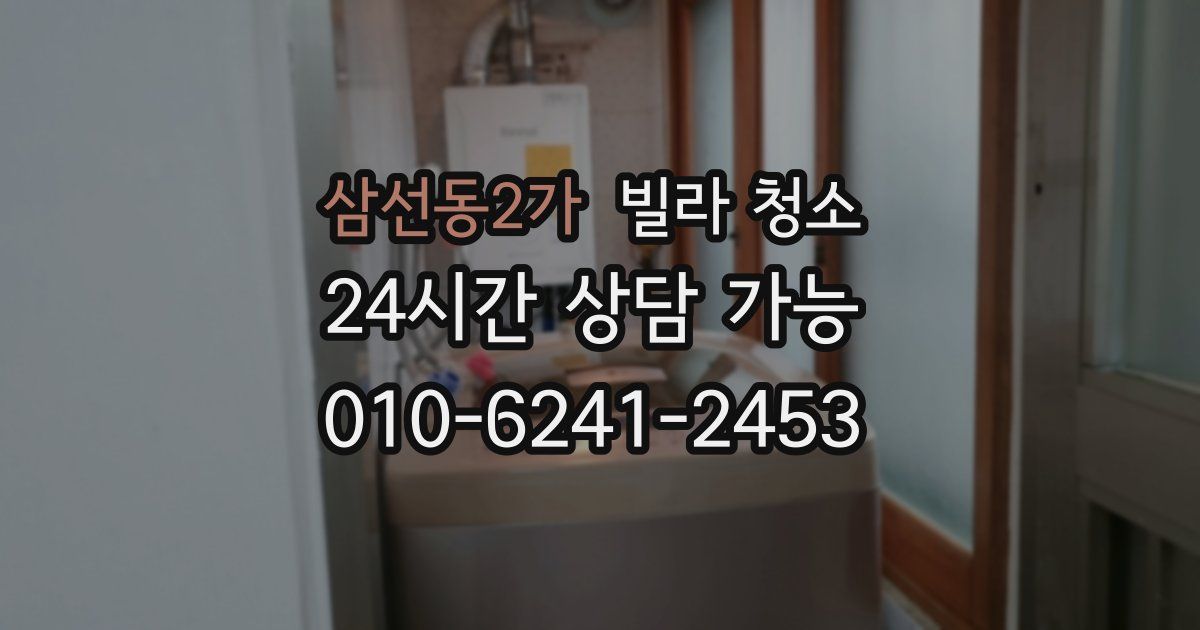 삼선동2가 빌라 청소