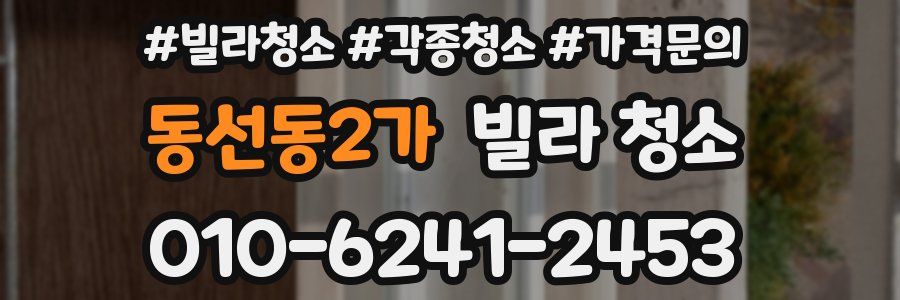 동선동2가 빌라 청소