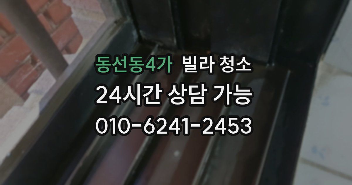 동선동4가 빌라 청소