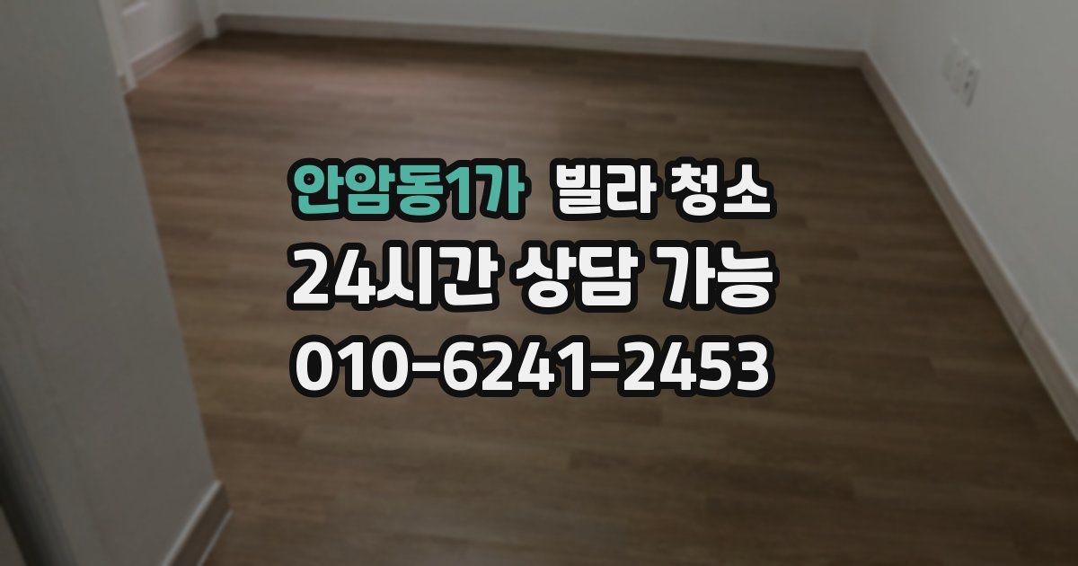 안암동1가 빌라 청소