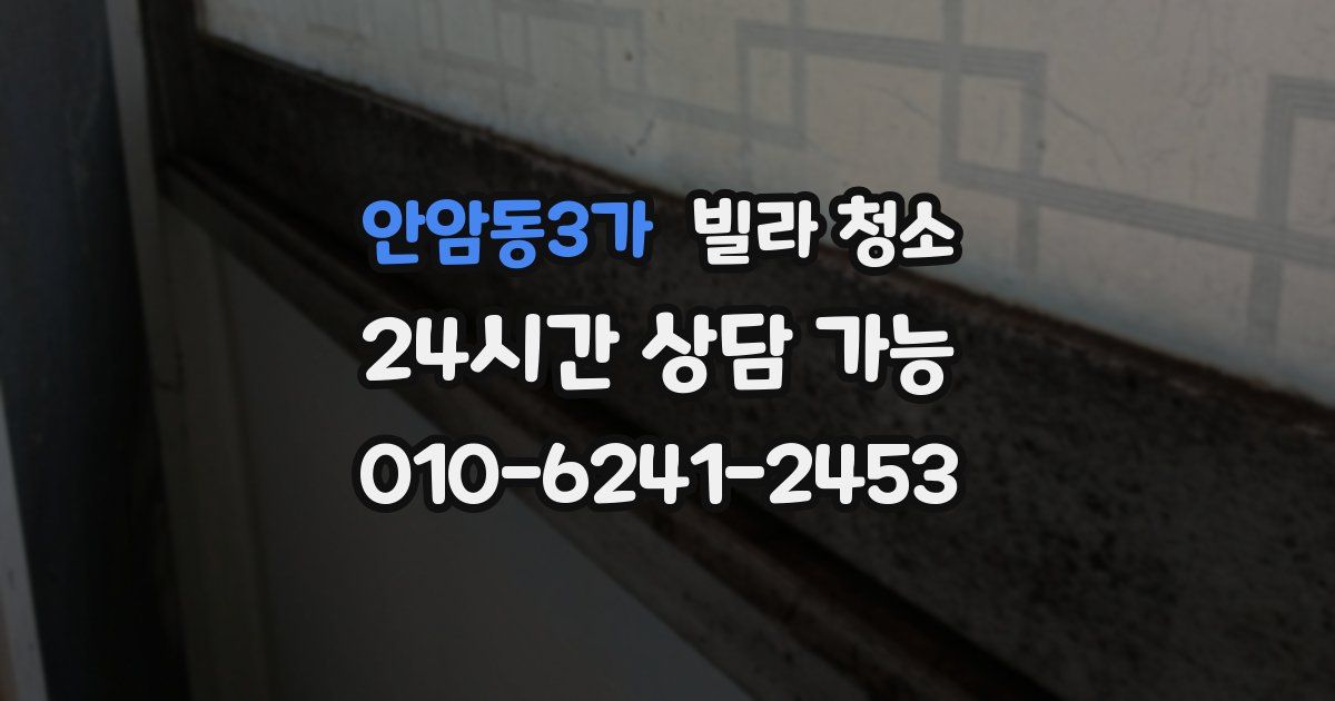 안암동3가 빌라 청소