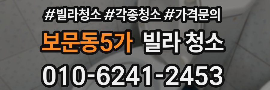 보문동5가 빌라 청소