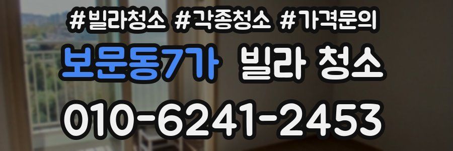 보문동7가 빌라 청소