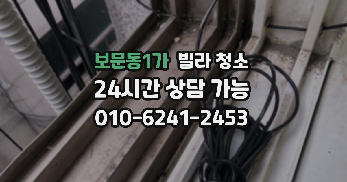 보문동1가 빌라 청소