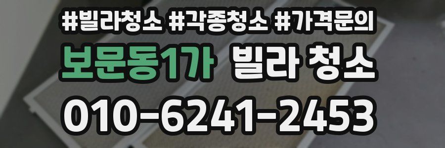 보문동1가 빌라 청소