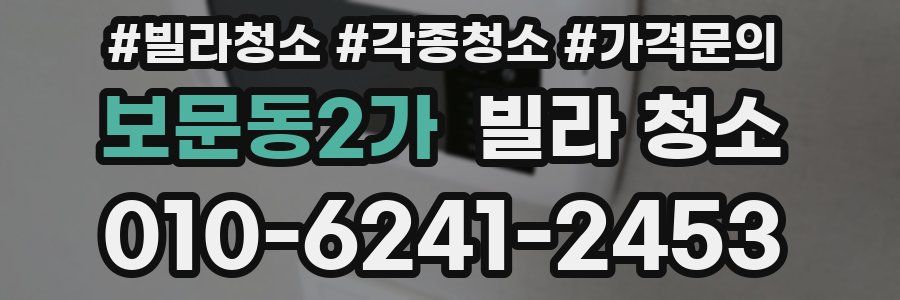 보문동2가 빌라 청소