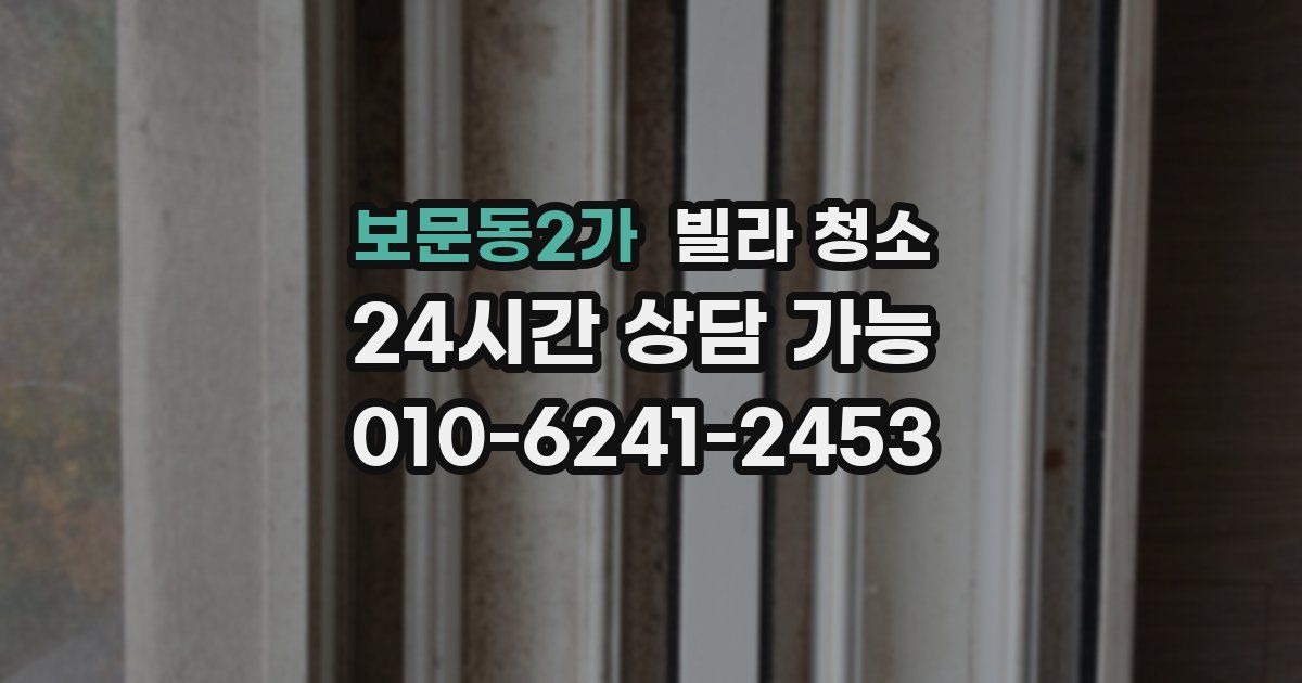 보문동2가 빌라 청소