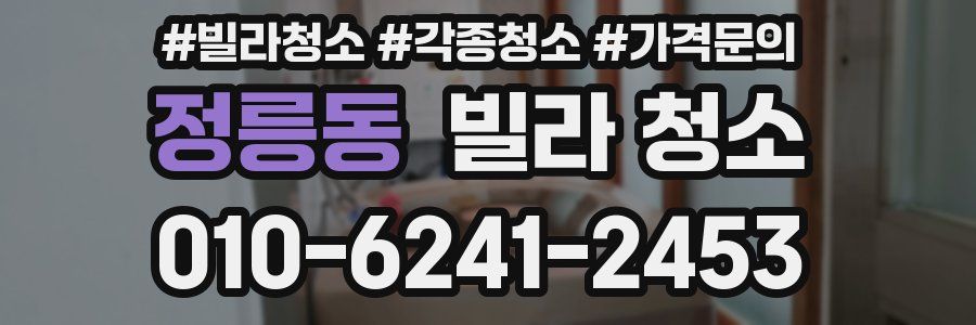 정릉동 빌라 청소