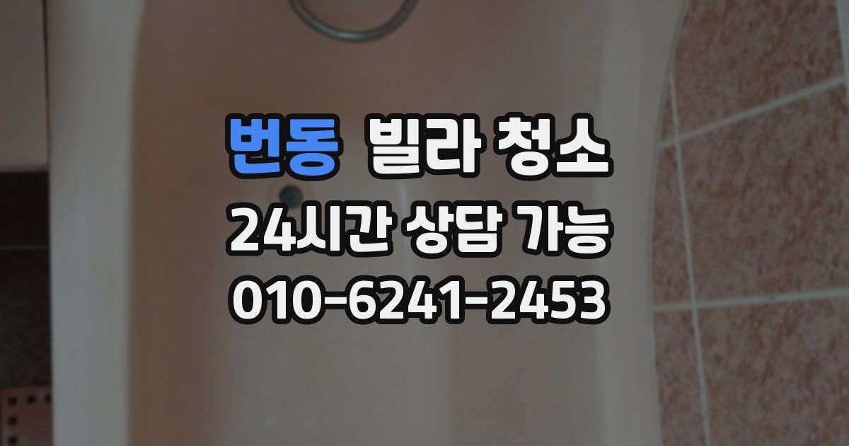 번동 빌라 청소