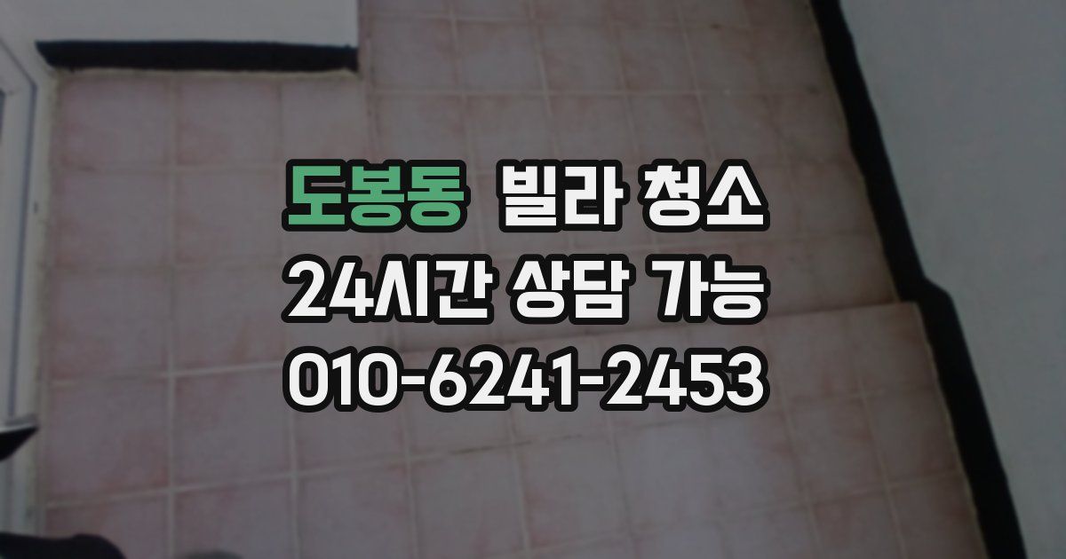 도봉동 빌라 청소