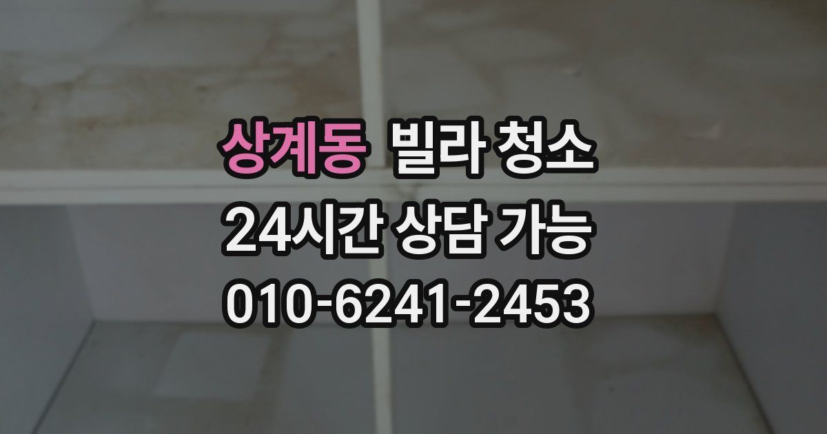 상계동 빌라 청소