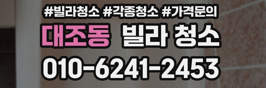 대조동 빌라 청소