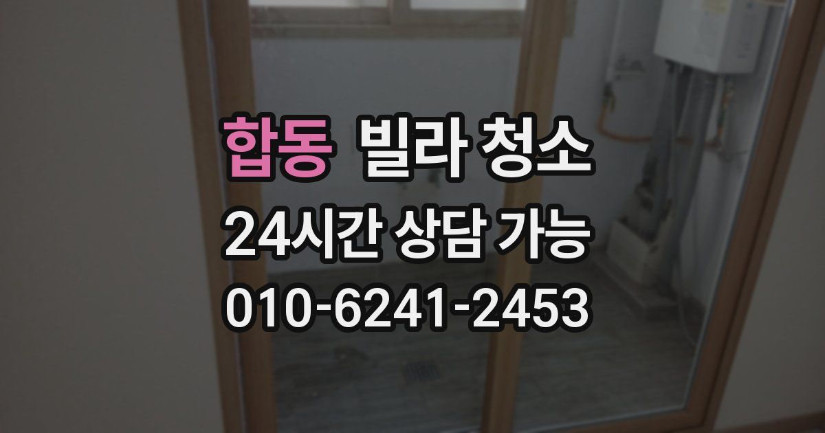 합동 빌라 청소