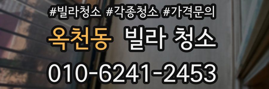 옥천동 빌라 청소