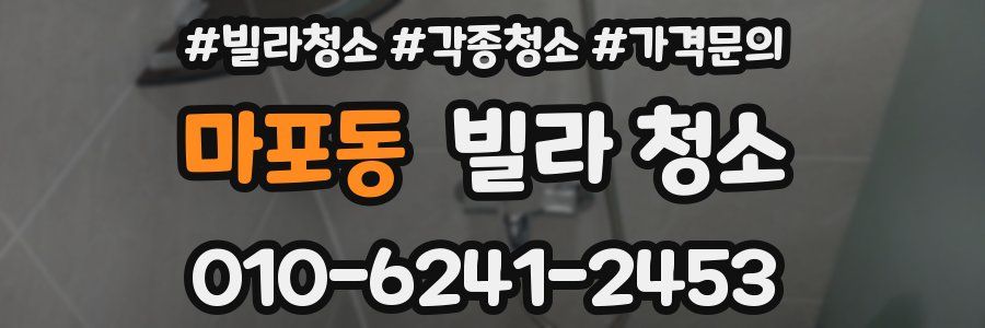 마포동 빌라 청소