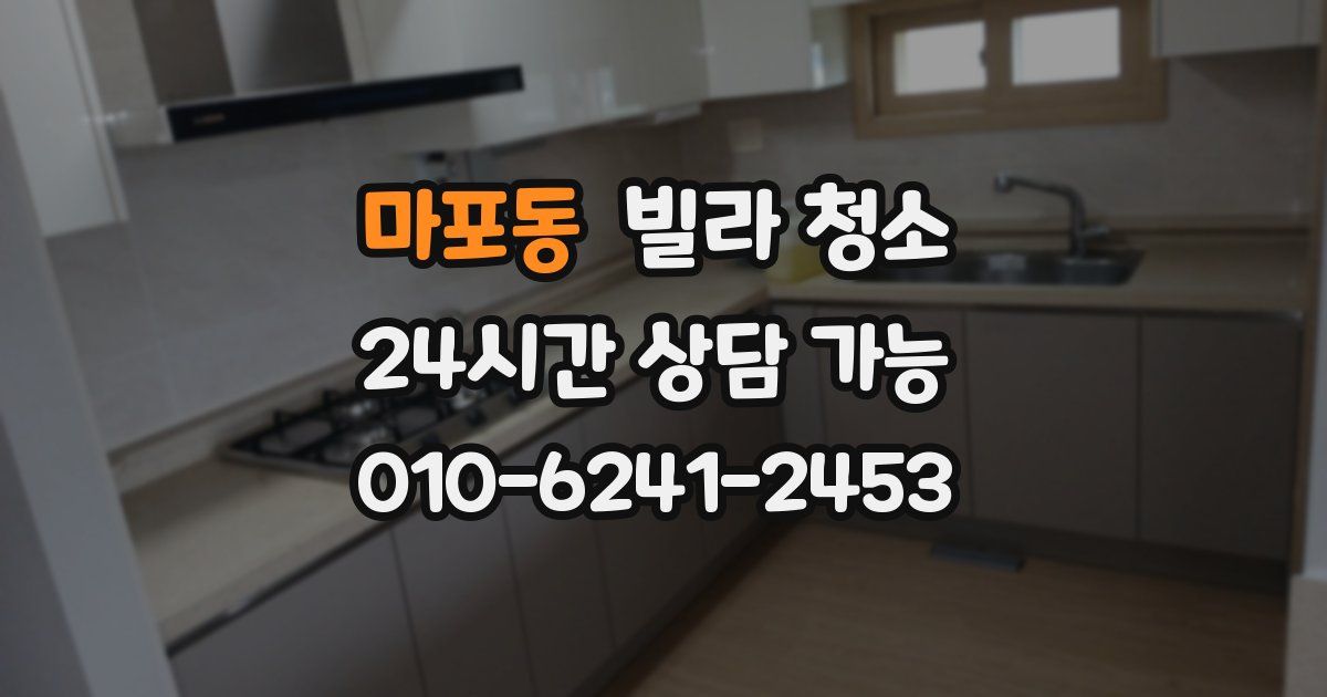 마포동 빌라 청소