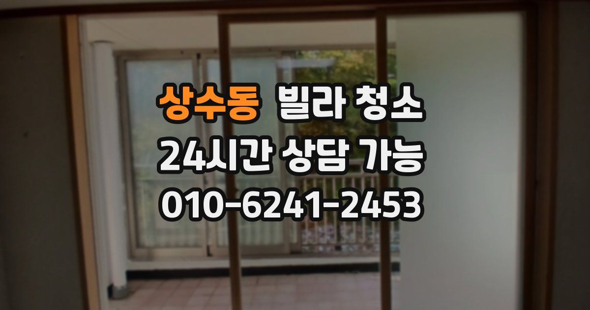 상수동 빌라 청소