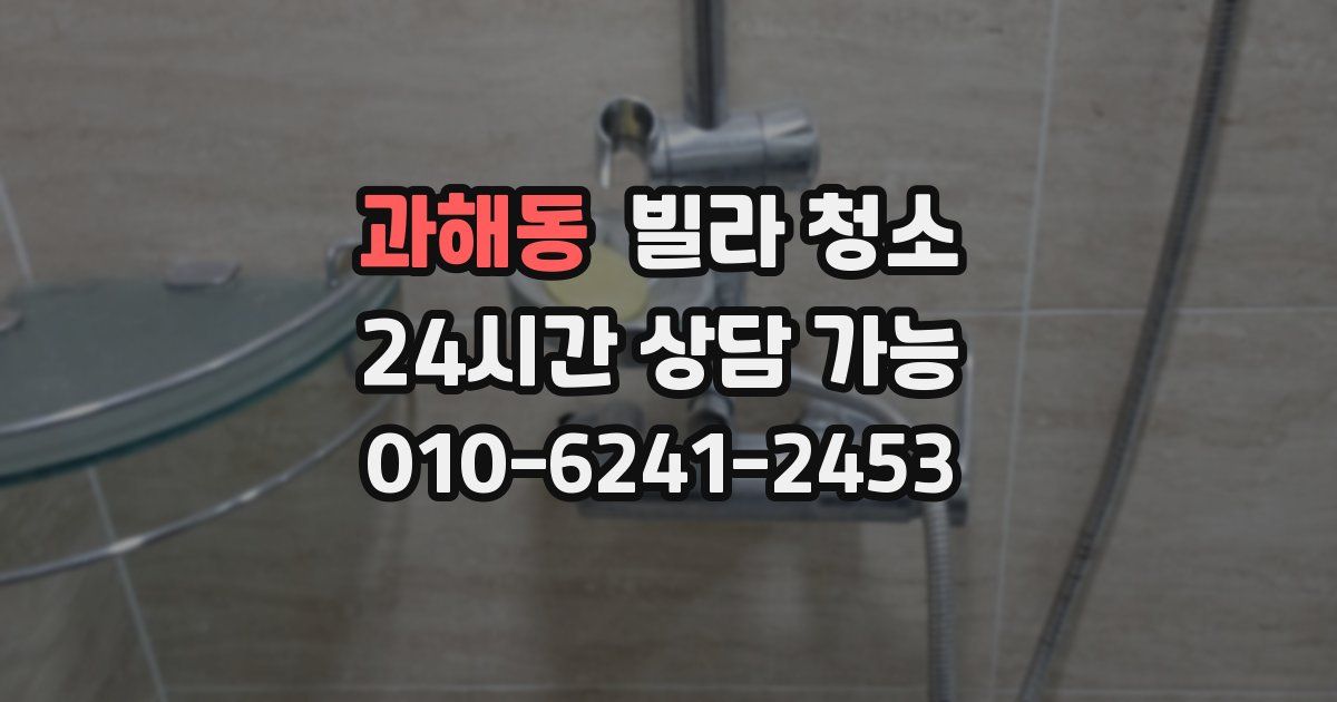 과해동 빌라 청소