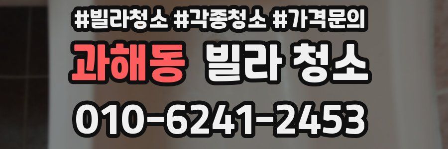 과해동 빌라 청소