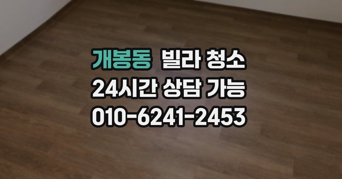 개봉동 빌라 청소