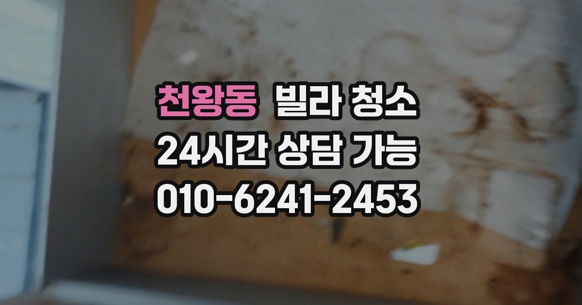 천왕동 빌라 청소