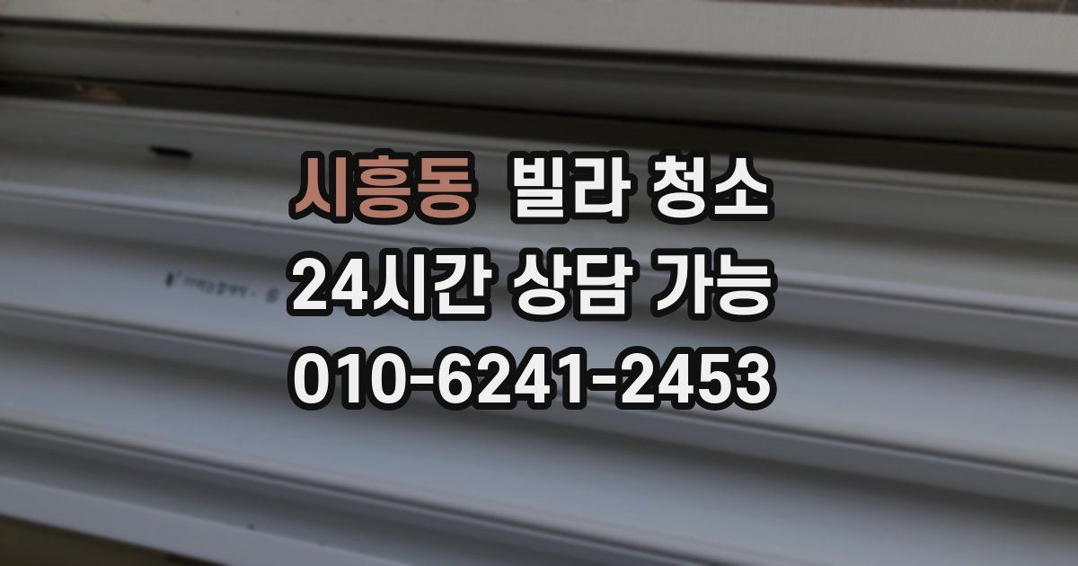 시흥동 빌라 청소