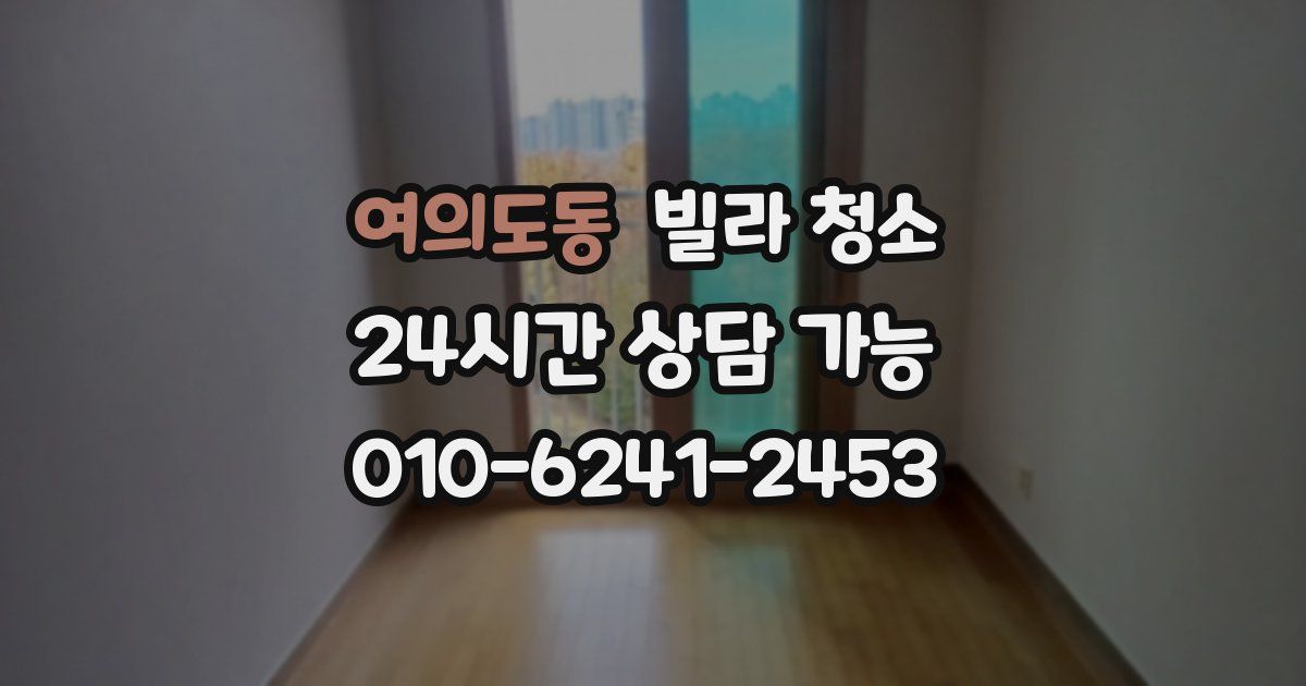 여의도동 빌라 청소