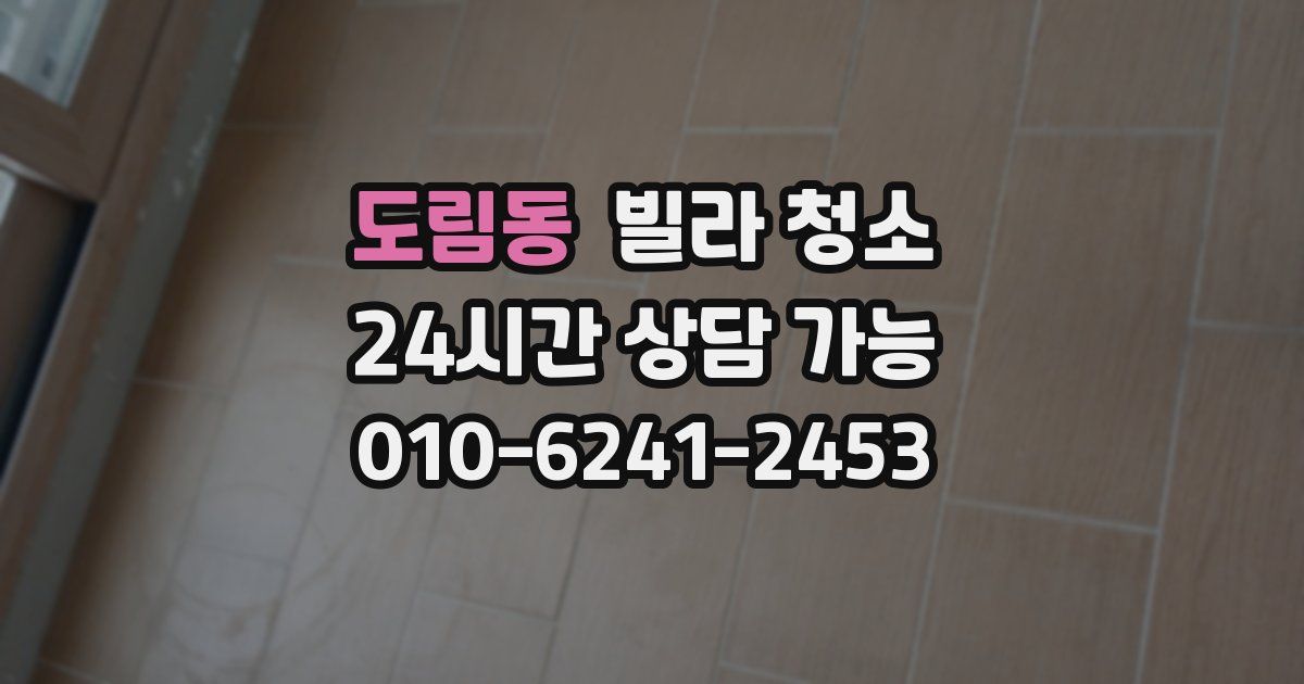 도림동 빌라 청소