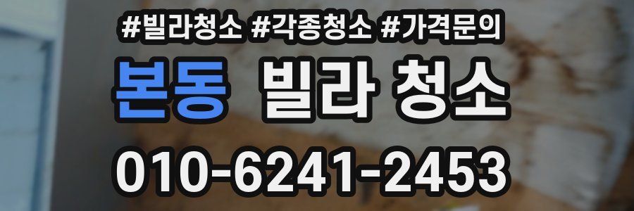 본동 빌라 청소