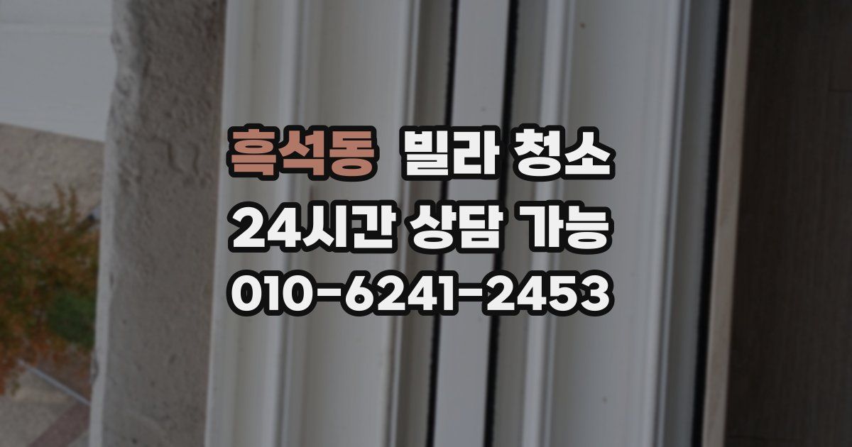 흑석동 빌라 청소