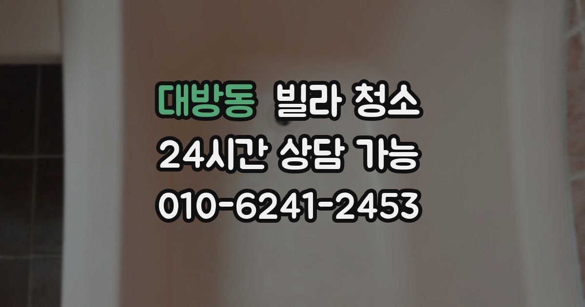 대방동 빌라 청소