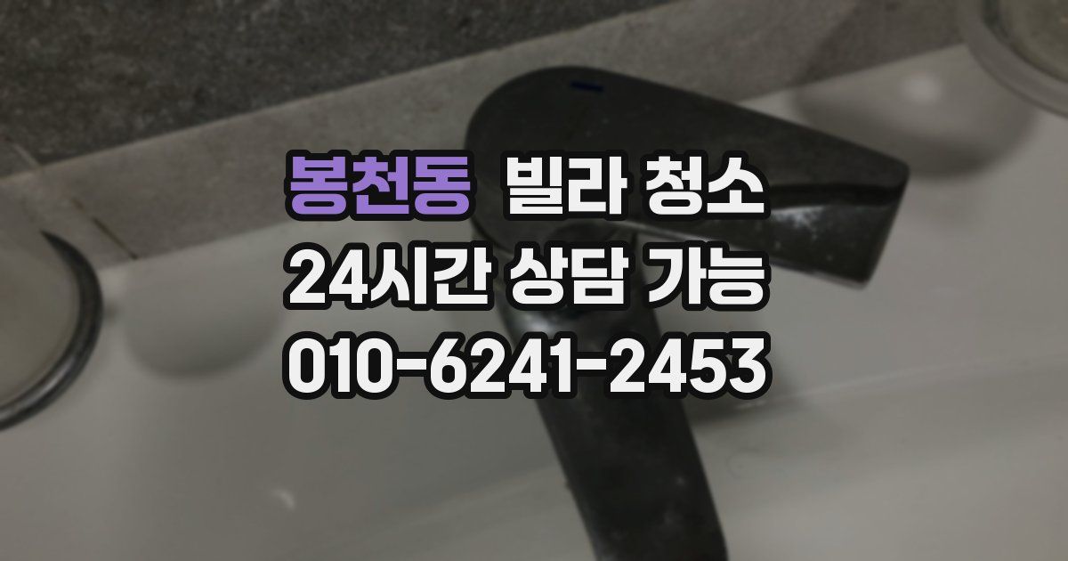 봉천동 빌라 청소