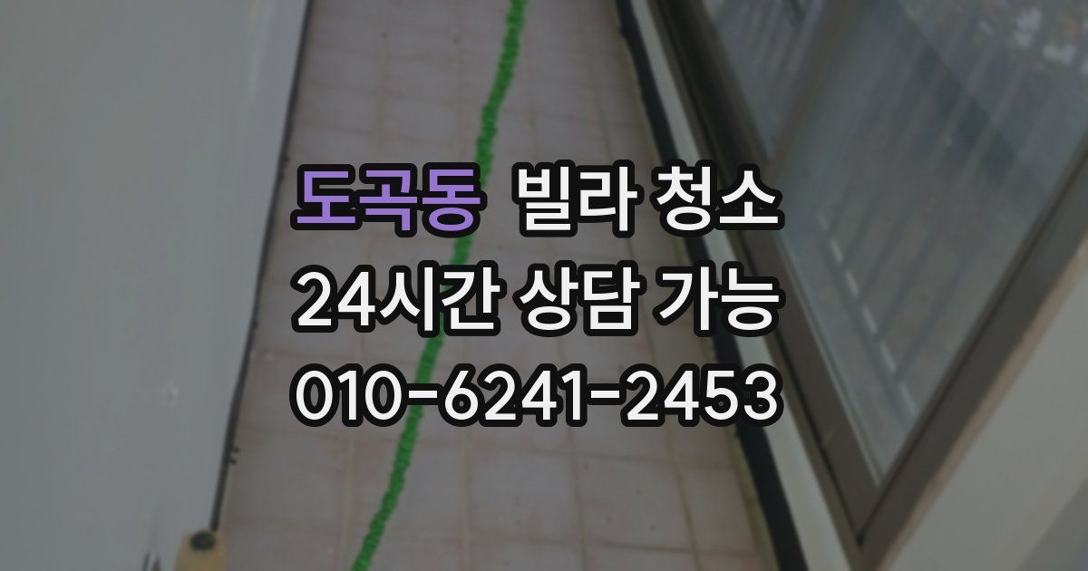 도곡동 빌라 청소