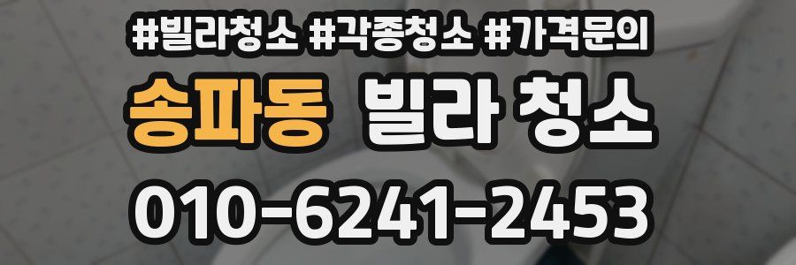 송파동 빌라 청소