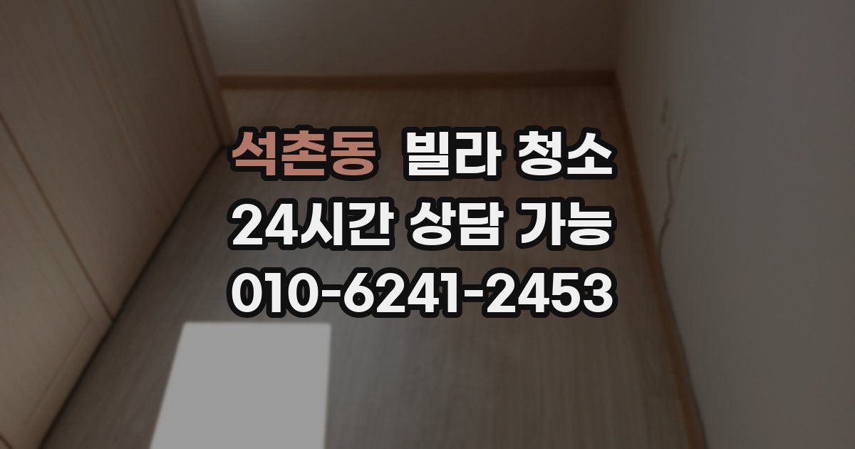 석촌동 빌라 청소