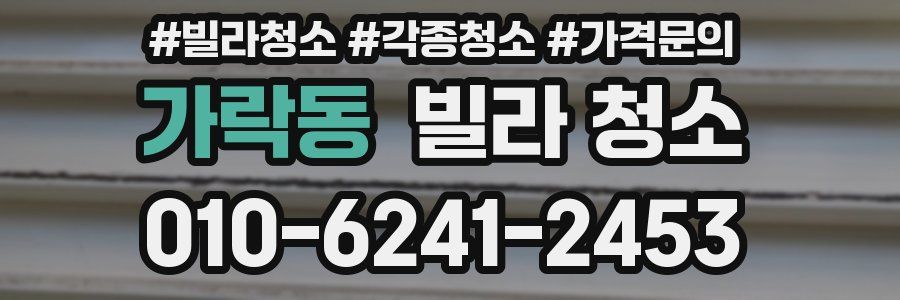 가락동 빌라 청소