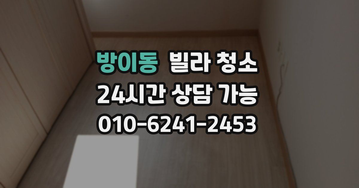 방이동 빌라 청소