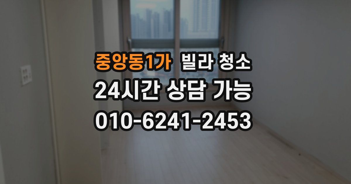 중앙동1가 빌라 청소