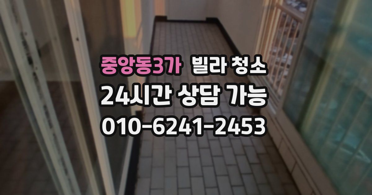 중앙동3가 빌라 청소