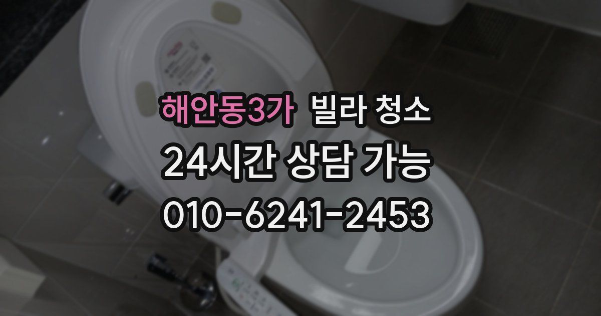 해안동3가 빌라 청소